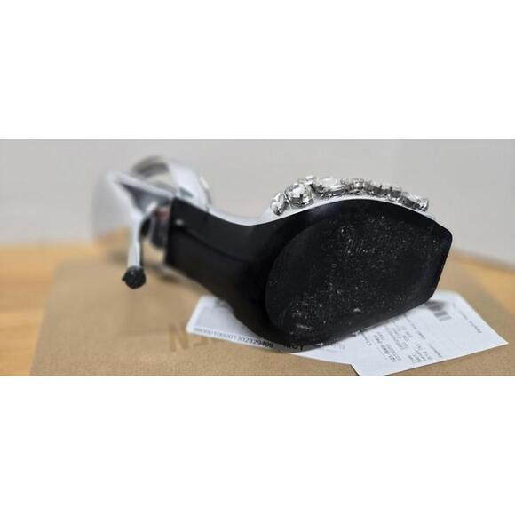 Steve Madden Shoes Womens Size 7 Silver Lilac-R Rhinestone Stiletto High Heels - Picture 6 of 6